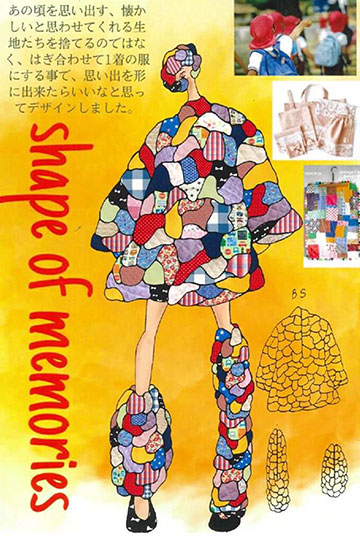 日暮里ファッションデザインコンテスト2021 大川莉沙「Shape-of-memories」 デザイン画