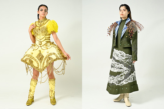 織田ファッション専門学校のファッションデザイン科とファッションテクニカル科の学生が制作した衣装