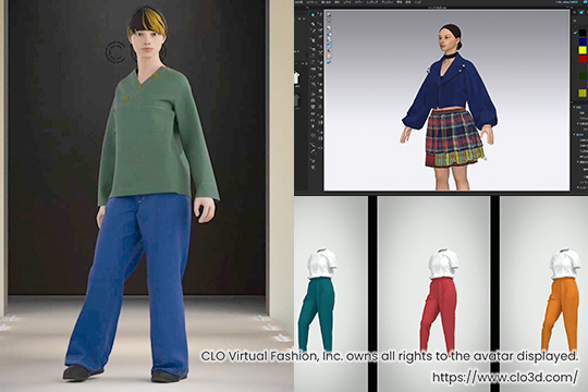 織田ファッション専門学校のファッションデザイン科の学生に教えているアパレル3D CAD
