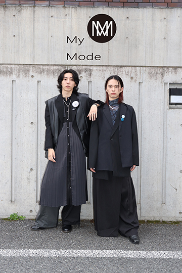 織田ファッション専門学校ファッションビジネス科の学生が制作した黒いファッションのブランドイメージ