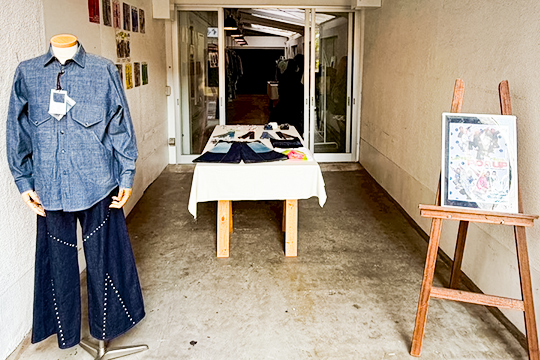 織田ファッション専門学校によるポップアップストアの店頭の様子