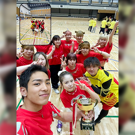 運動会で優勝した織田ファッション専門学校ファッションビジネス科学生