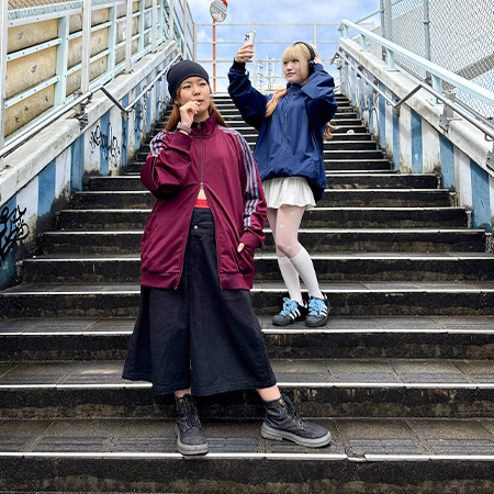 織田ファッション専門学校スタイリスト科学生がポスター制作のために撮影したポートレート